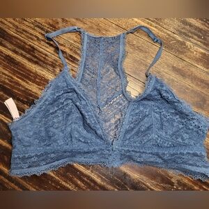 Victoria's Secret blue lace bralette, medium